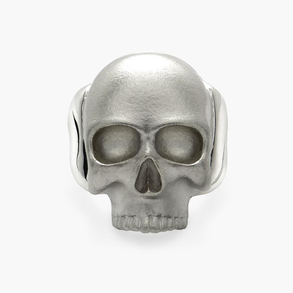 David Jonns Mens Silver Skull Ring