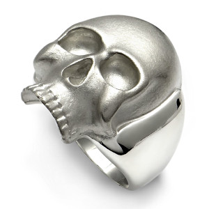 Mens Silver Skull Ring