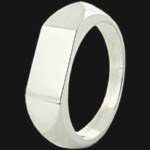 Midi Single Geo Signet Ring