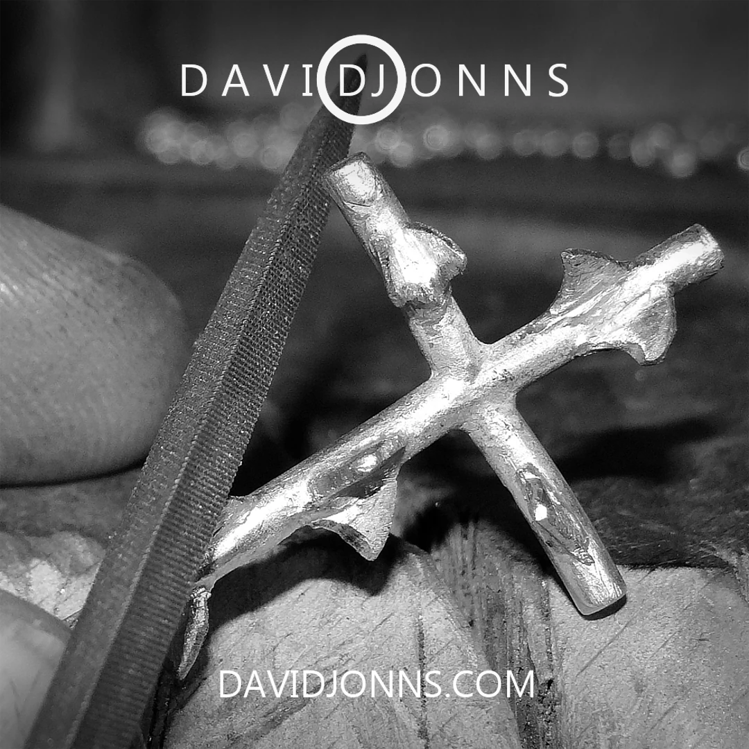 Silver thorn crucifix