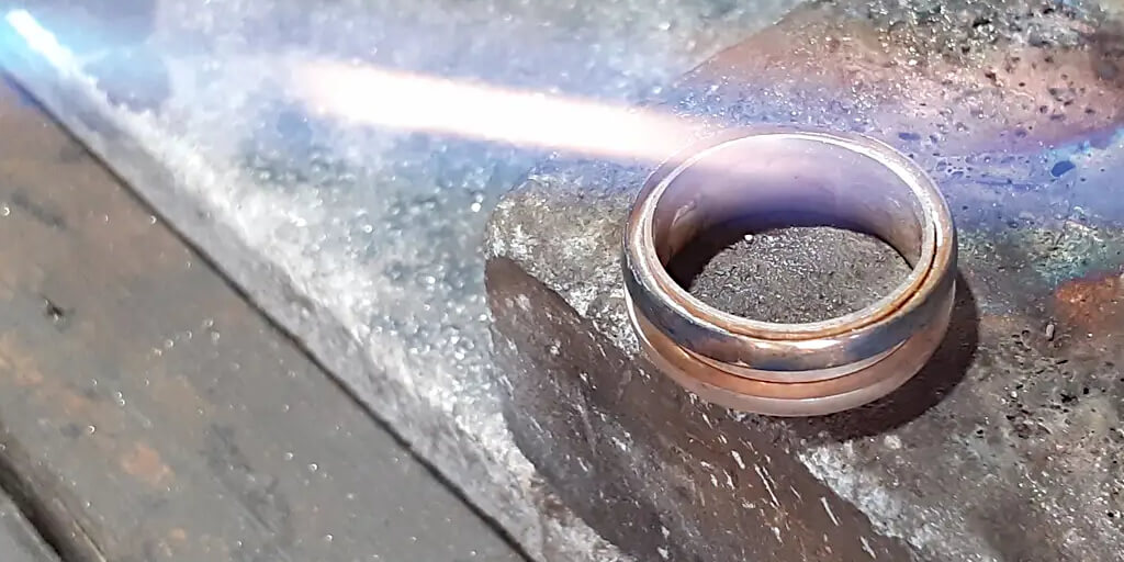 Soldering a 9ct yellow gold ring
