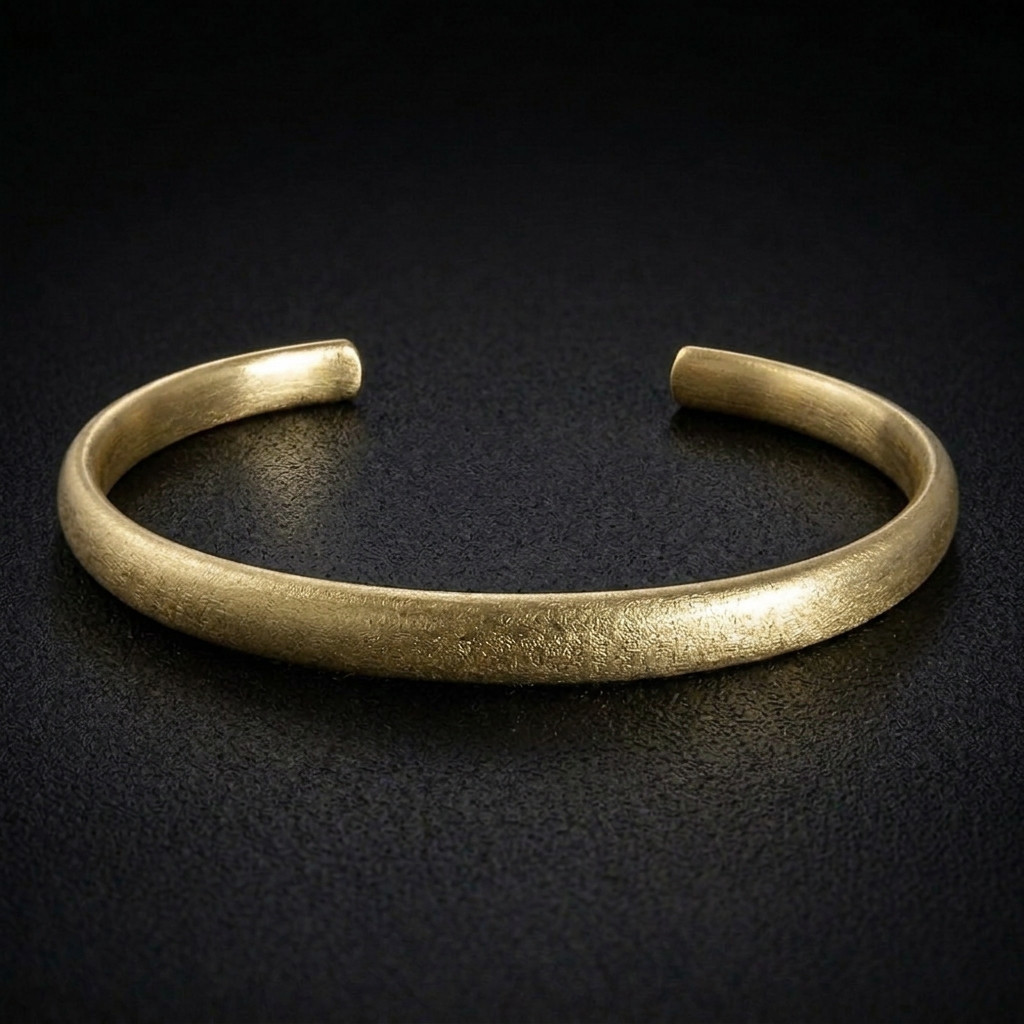 9ct Gold Slim Frosted Cuff