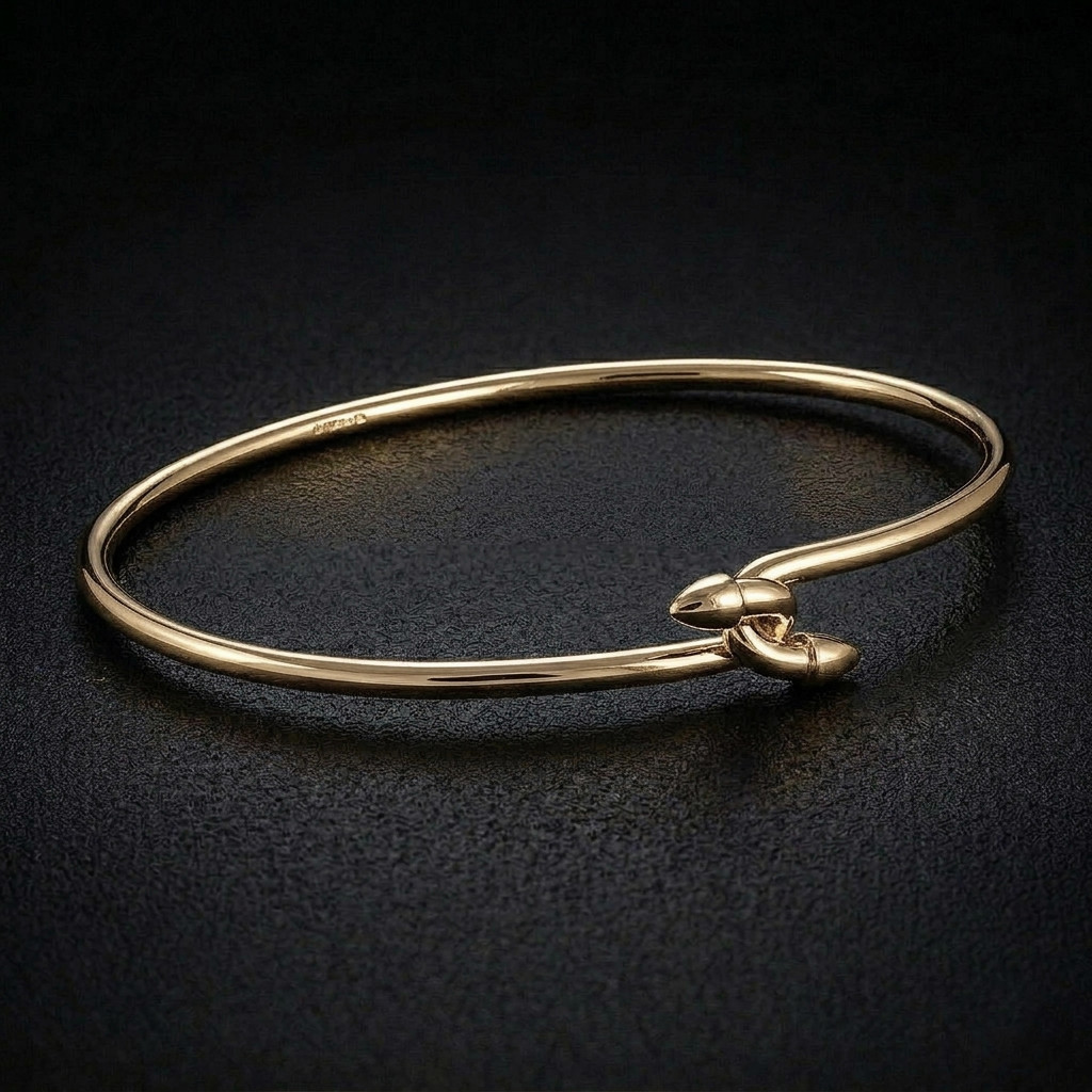 David Jonns 9ct Gold Hook Bangle