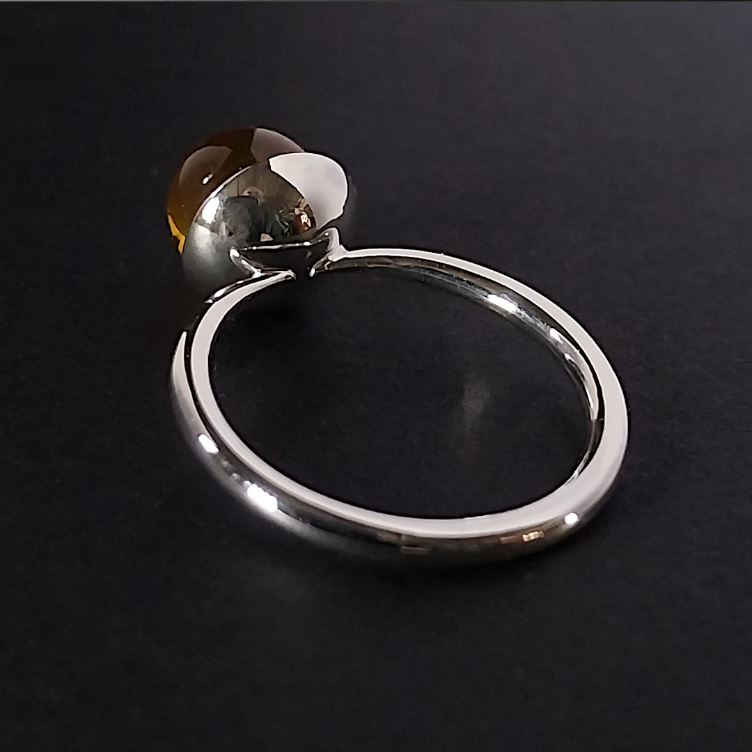Amber Sphere Stacker Ring Amber Sphere Stacker Ring