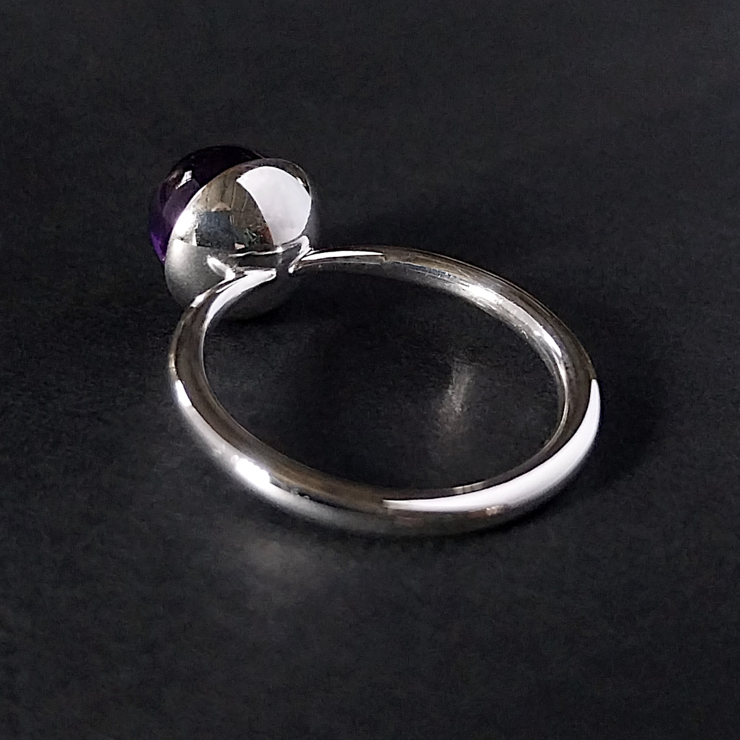 Amethyst Sphere Stacker Ring Amethyst Sphere Stacker Ring