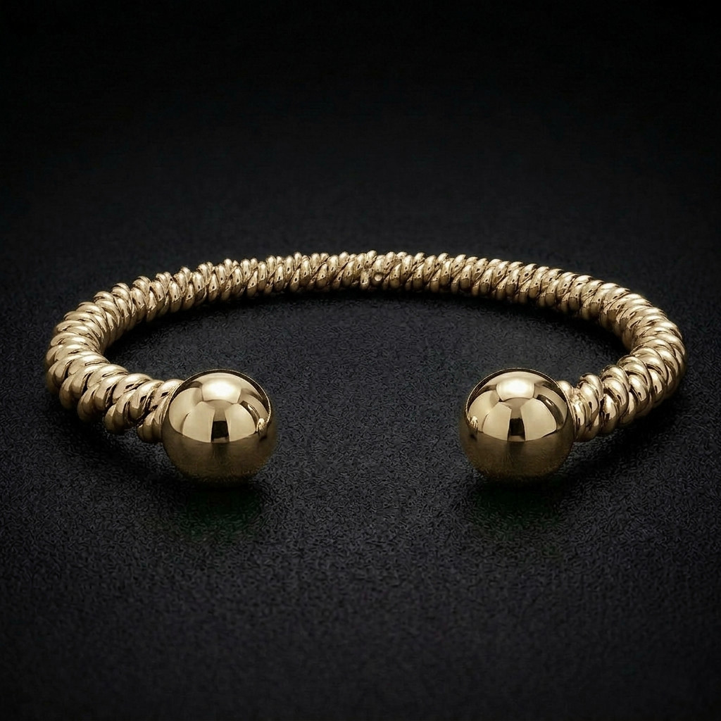 9ct Gold Torsione Torque Bangle