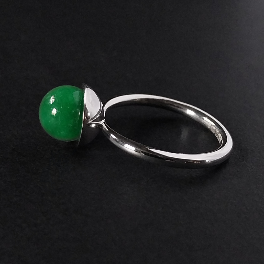 Jade Sphere Stacker Ring Jade Sphere Stacker Ring