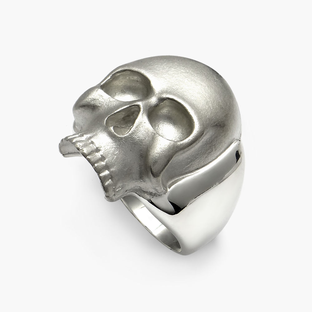 Mens Silver Skull Ring