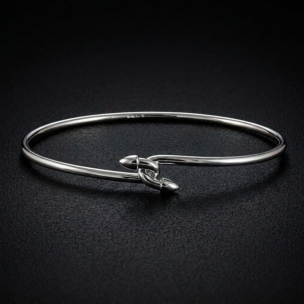 David Jonns Sterling Silver Hook Bangle