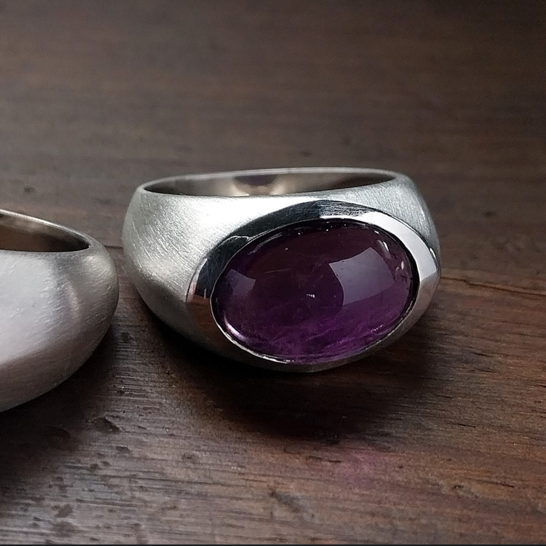 Amethyst Dome Ring