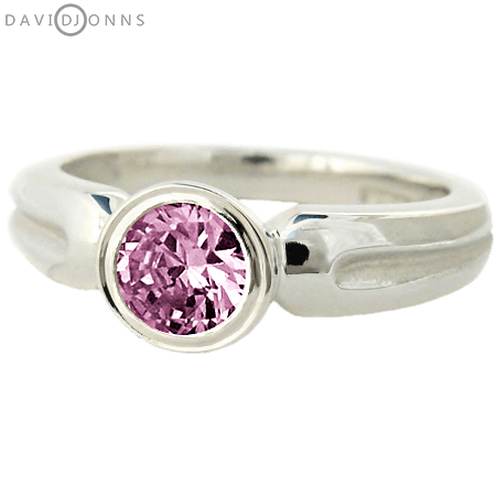 Pink Sapphire CZ Roman Ring