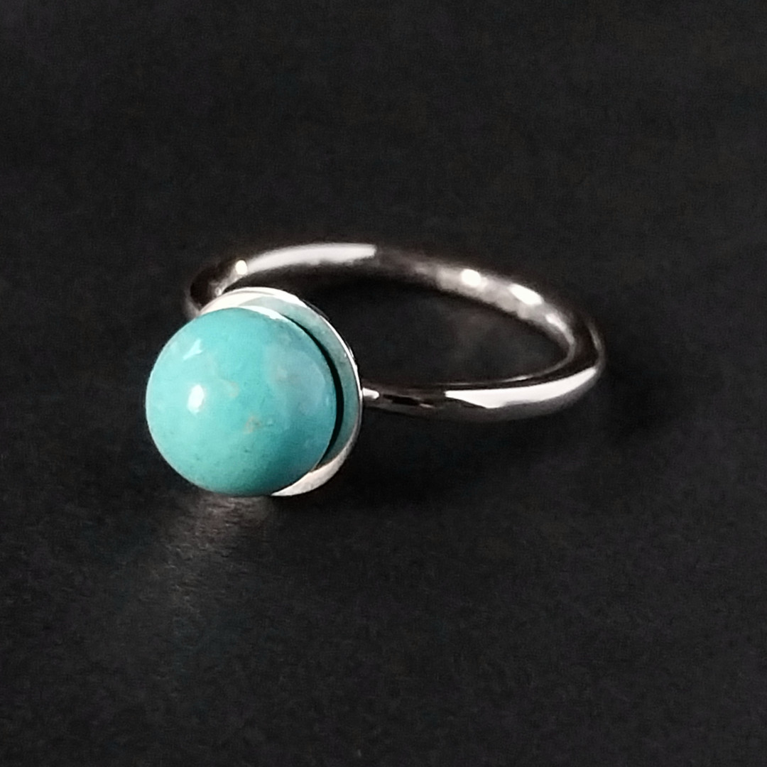 Turquoise Sphere Stacker Ring Turquoise Sphere Stacker Ring