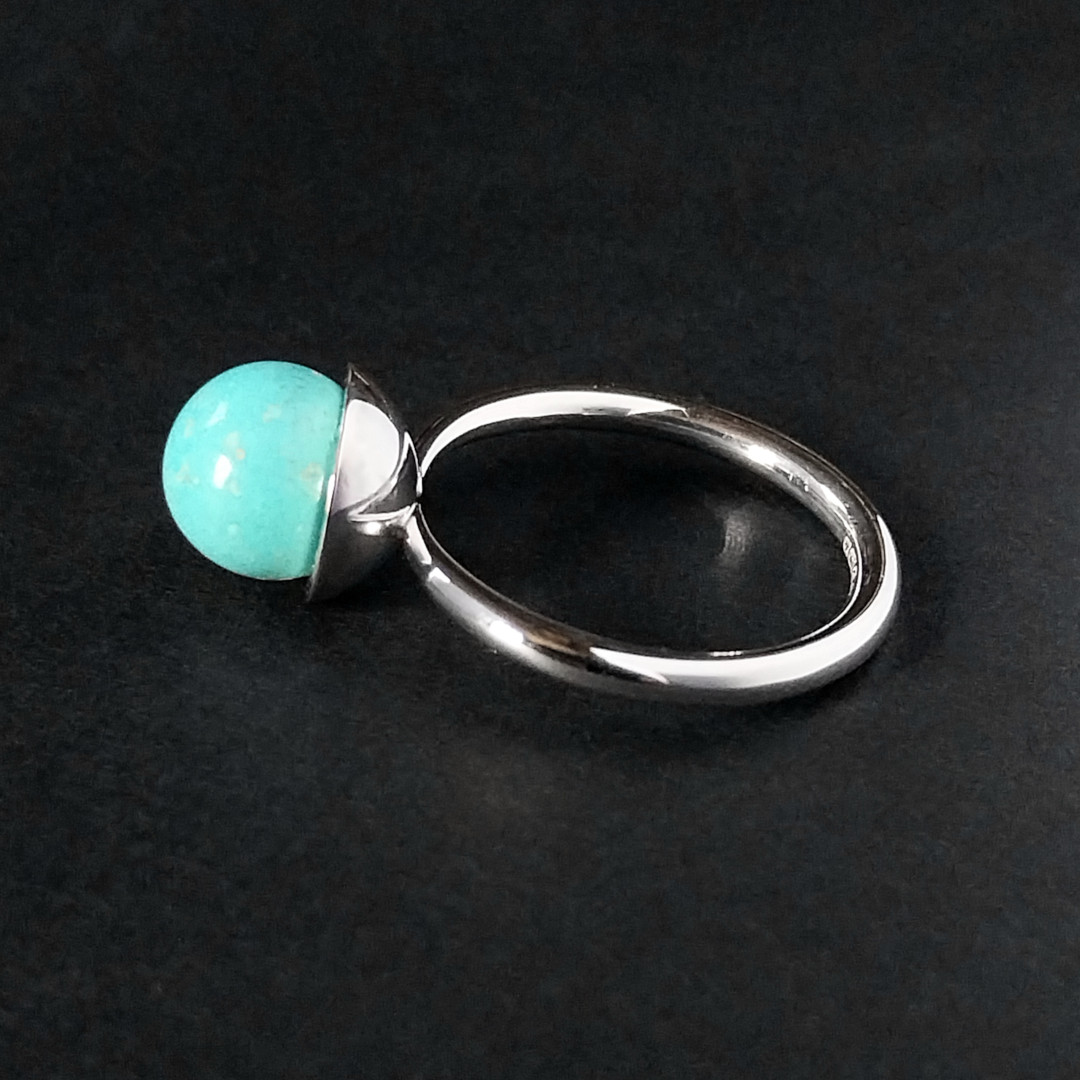 Turquoise Sphere Stacker Ring Turquoise Sphere Stacker Ring