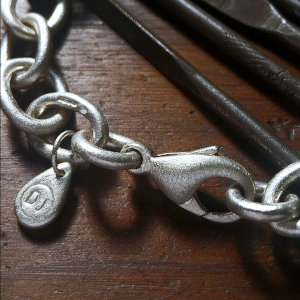 Frosted Silver Cable Chain Bracelet