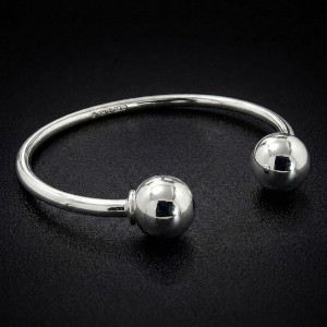 Large Sterling Silver Torque Bangle
