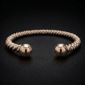 9ct Rose Gold Torsione Torque Bangle
