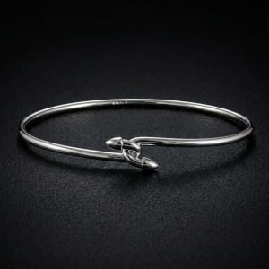 Sterling Silver Hook Bangle