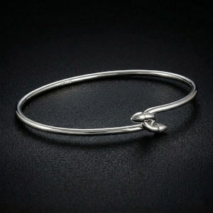 Sterling Silver Hook Bangle