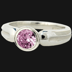 Pink Sapphire CZ Roman Ring