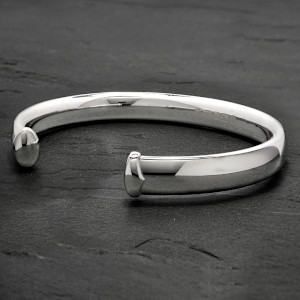 Mens Sterling Silver Thorn Cuff