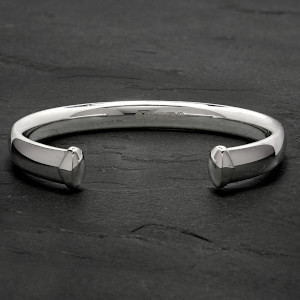 Mens Sterling Silver Thorn Cuff